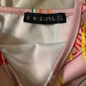 Pink Graphic Crop Top From Zaful.